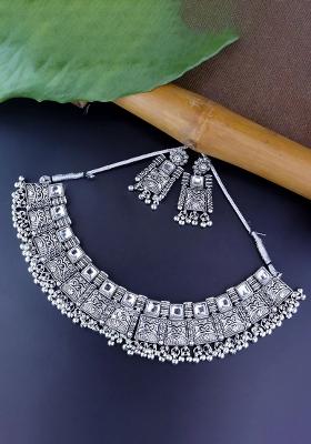 Oxidised Platinum Plating Zinc Alloy Jewellery Set