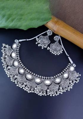 Oxidised Platinum Plating Zinc Alloy Jewellery Set