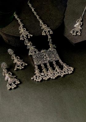 Oxidised Platinum Plating Zinc Alloy Jewellery Set