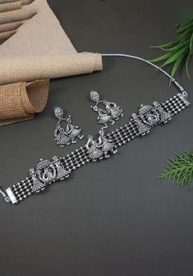 Oxidised Platinum Plating Zinc Alloy Jewellery Set