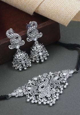Oxidised Platinum Plating Zinc Alloy Jewellery Set