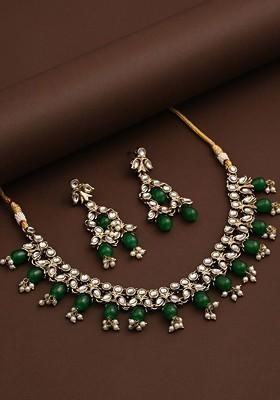 Gold Artificial Alloy Necklace Set