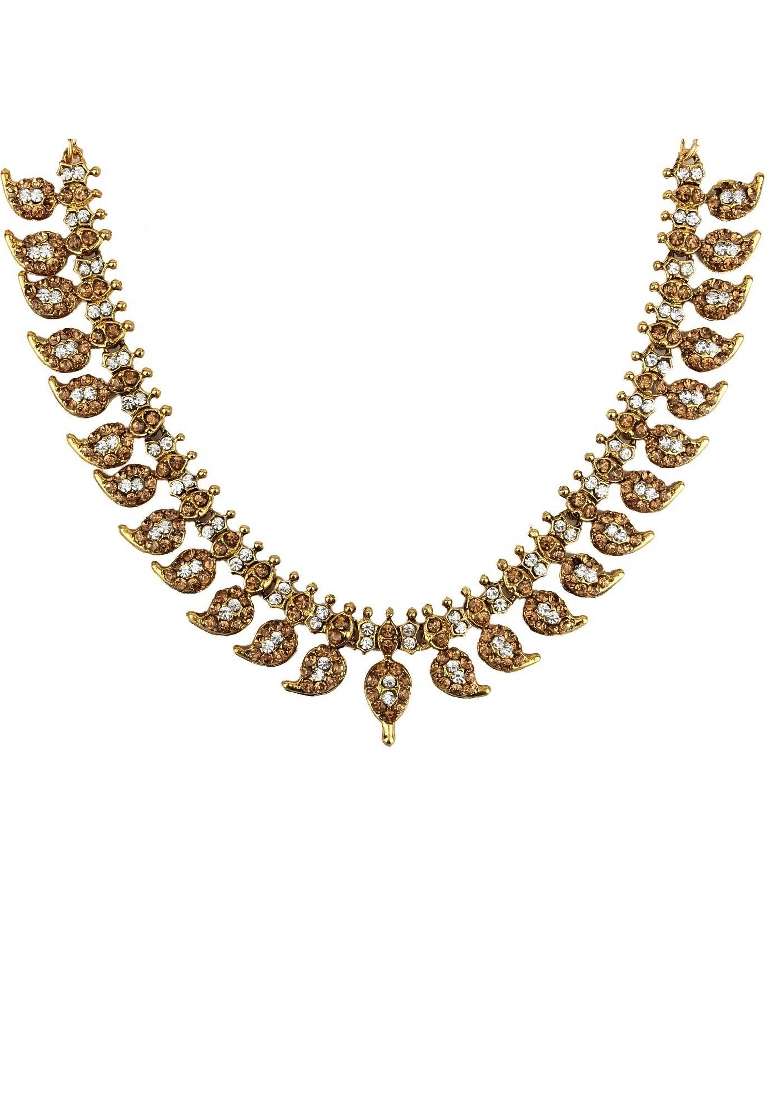 Gold Plated Brass Jewellery Set - Indya