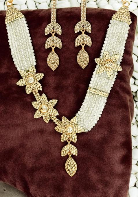 White Gold Plated Brass Jewellery Set