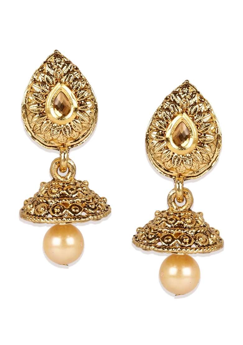 Gold Plated Brass Jewellery Set - Indya