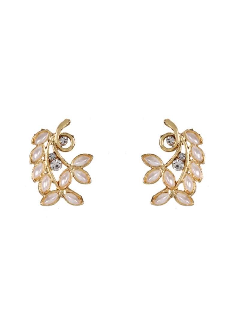 White Gold Plated Brass Jewellery Set - Indya