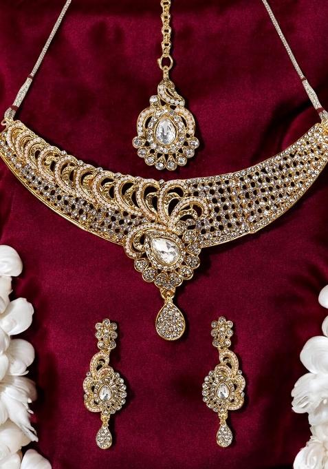 White Gold Plated Brass Jewellery Set