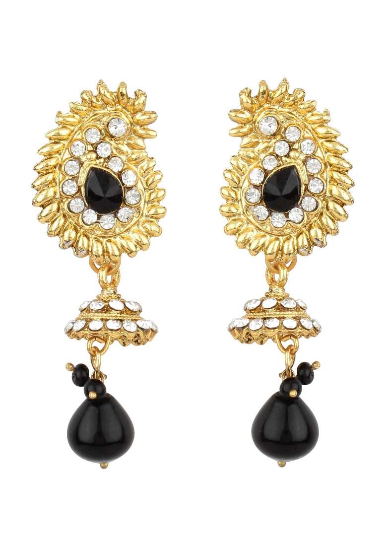 White Gold Plated Brass Jewellery Set - Indya