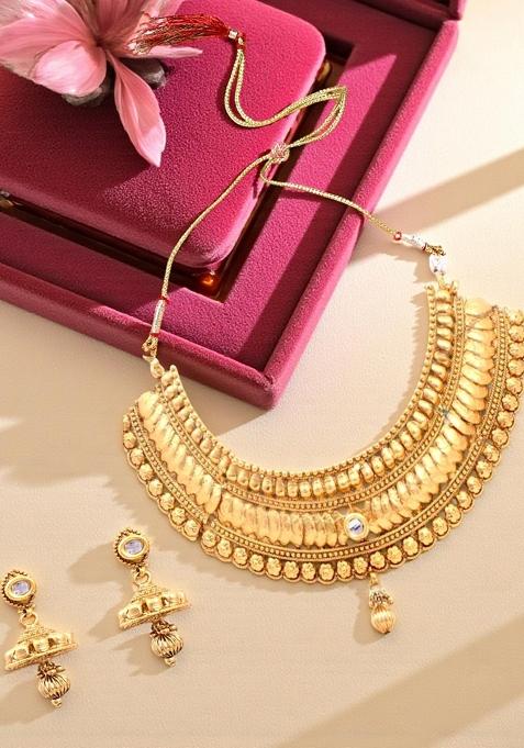 Gold Plated Brass Jewellery Set