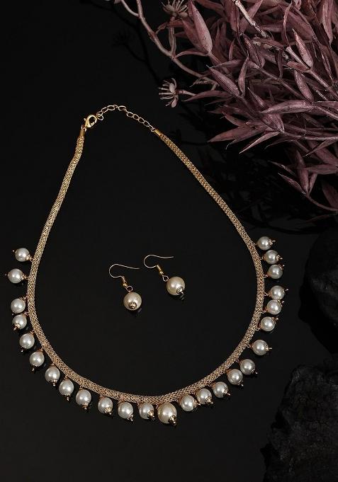 White Gold Plated Brass Jewellery Set