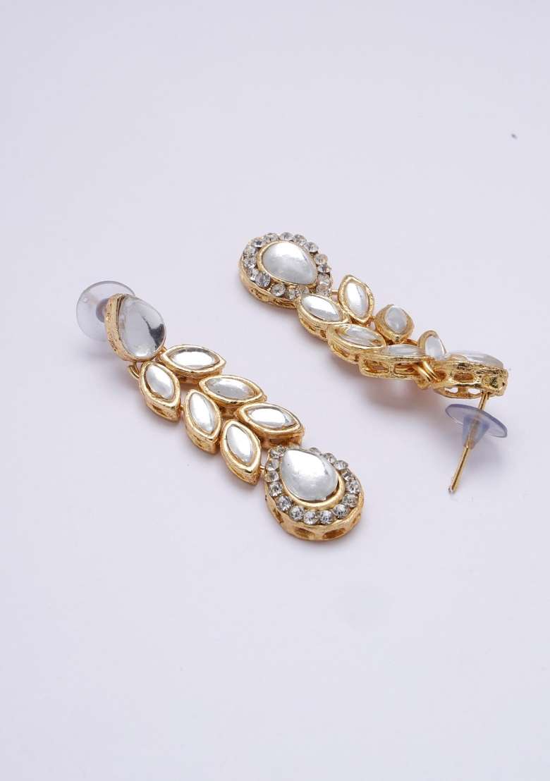 White Gold Plated Brass Jewellery Set - Indya