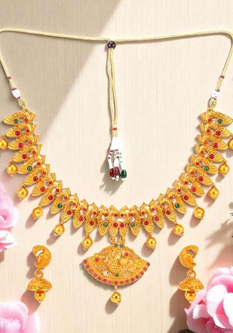 Gold Plated Brass Jewellery Set