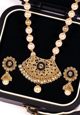 Black Gold Plated Brass Jewellery Set