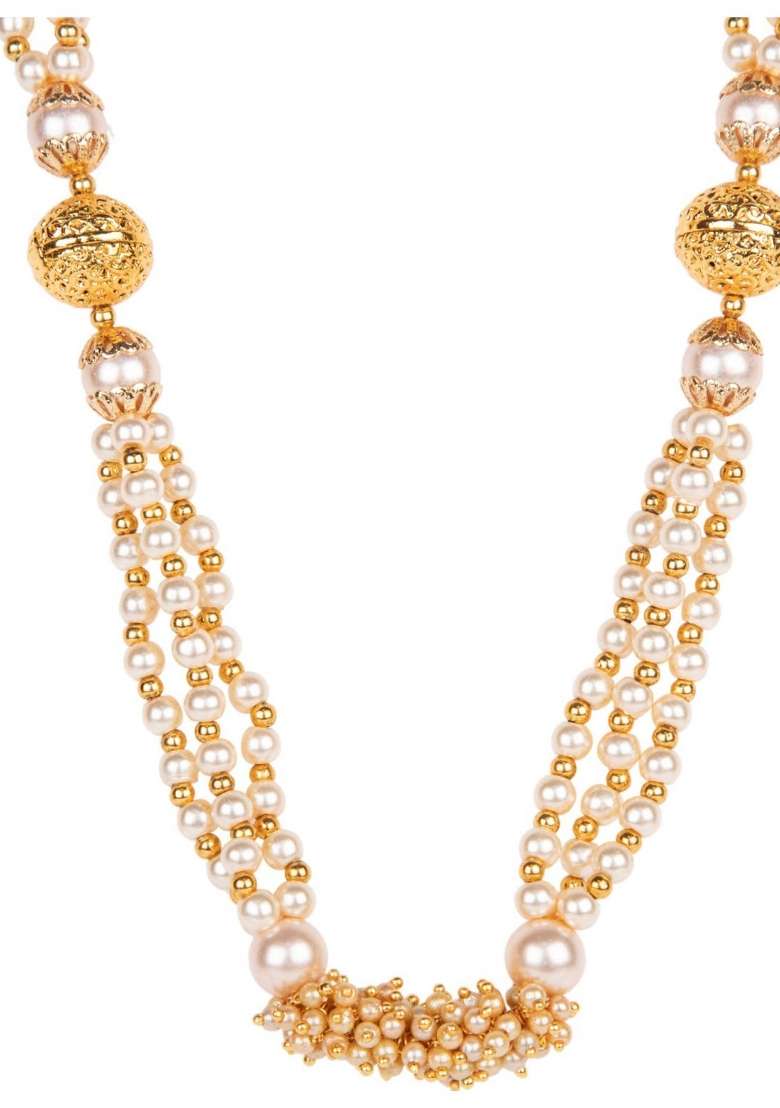 White Gold Plated Brass Jewellery Set - Indya