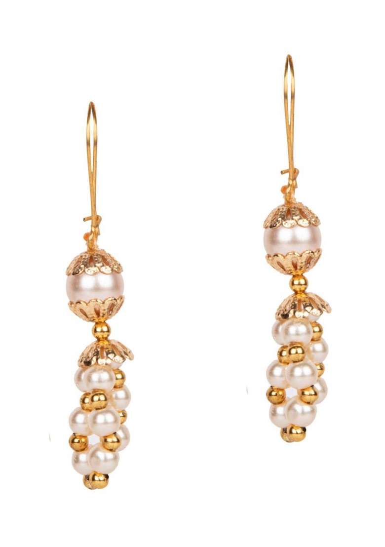 White Gold Plated Brass Jewellery Set - Indya