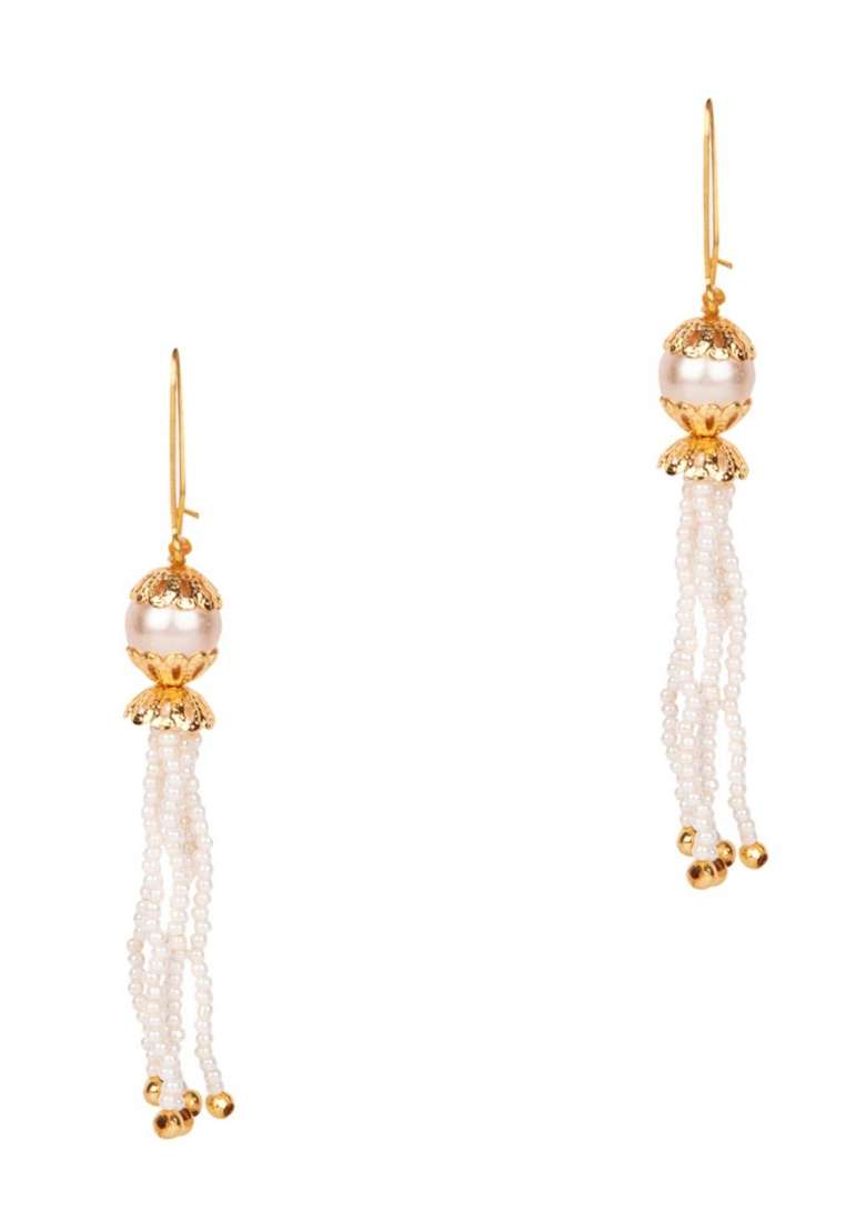 White Gold Plated Brass Jewellery Set - Indya
