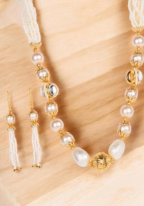 White Gold Plated Brass Jewellery Set