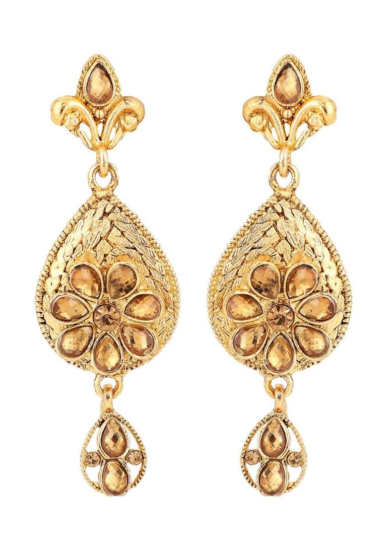 Gold Plated Brass Jewellery Set - Indya