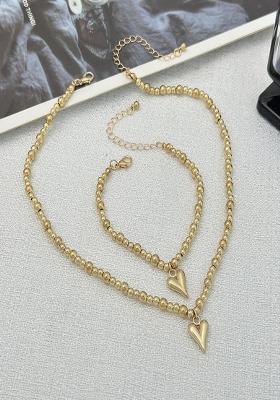 Gold Lobster Clasp Alloy Jewelry Set For Women