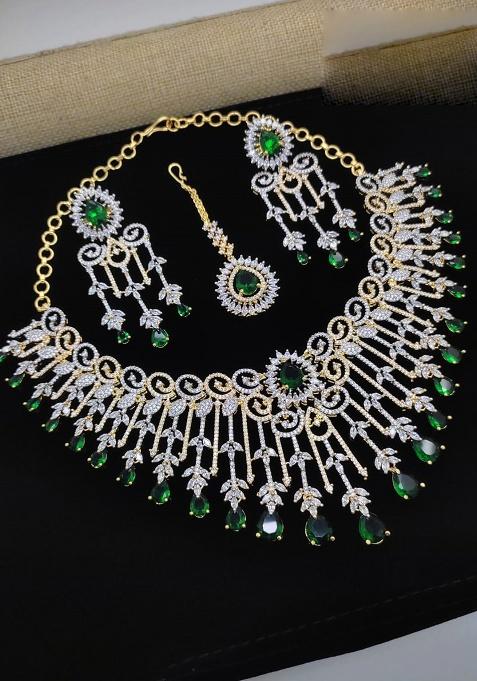 Green Fancy Alloy Bridal Set