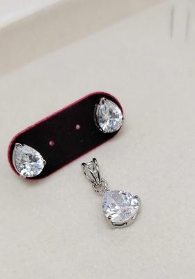 Silver Fancy Alloy Pendant Set