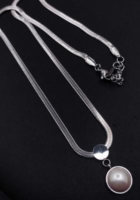 Silver Fancy Alloy Pendant Set