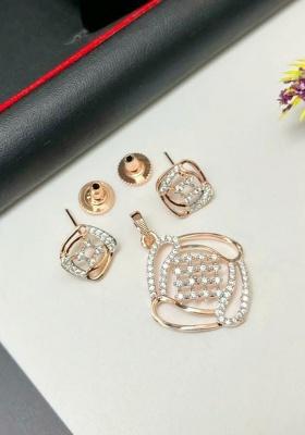 Silver Fancy Alloy Pendant Set