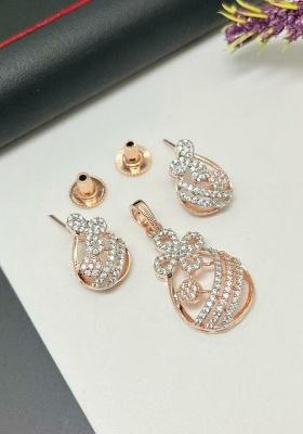 Rose Gold Fancy Alloy Pendant Set