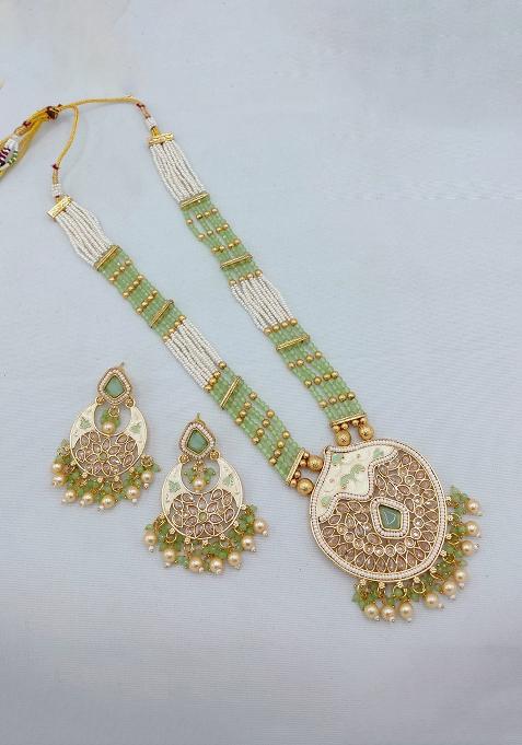 Green Fancy Copper Necklace Set