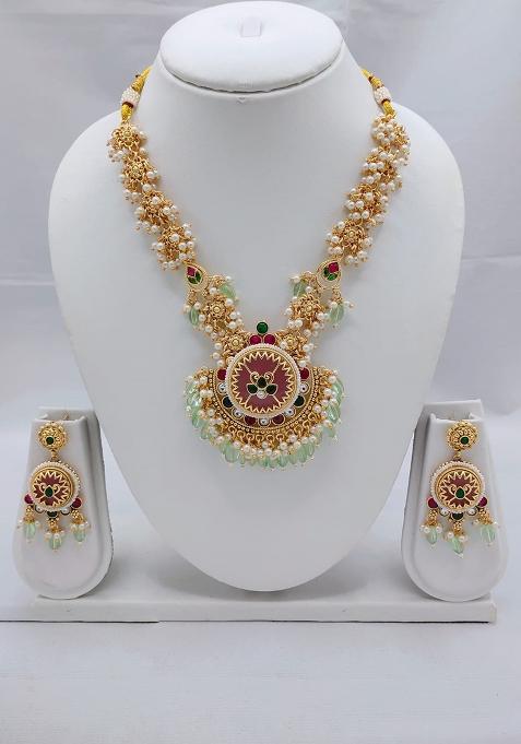 Pink Fancy Copper Necklace Set