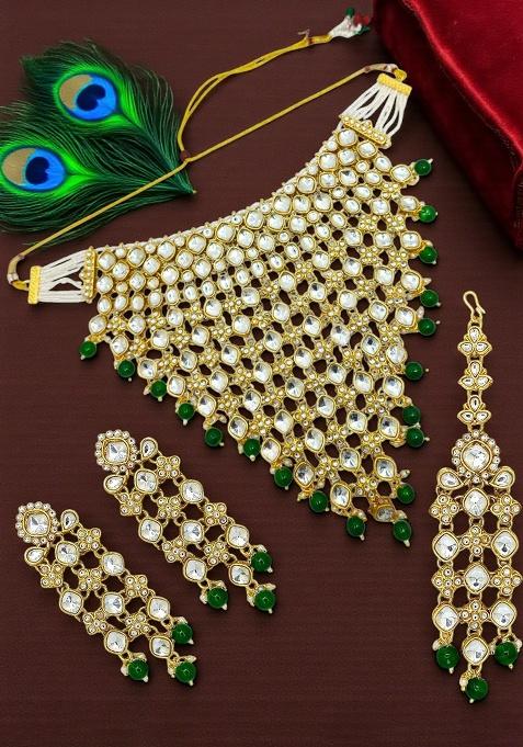 Gold Adjustable Alloy Neckalce Set