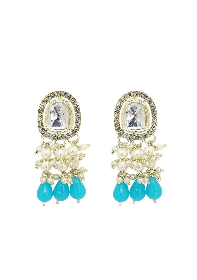 Gold Adjustable Alloy Neckalce Set - Indya