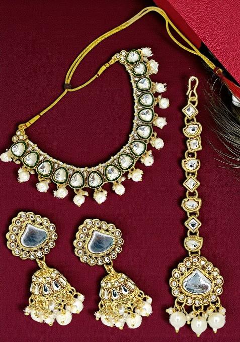 Gold Adjustable Alloy Neckalce Set