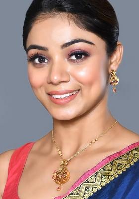 Golden Ruby Gold Tone Pendal With Chain And Earring Set Pendant Set With Earrings