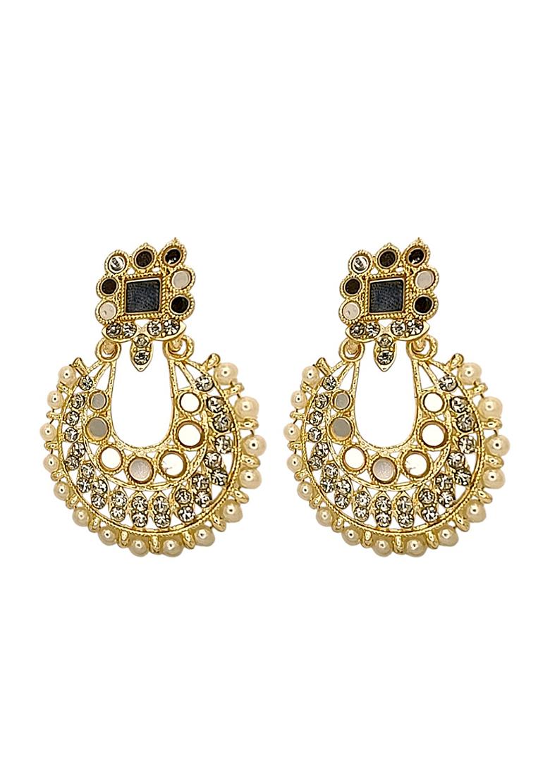 Golden Alloy Necklace Set - Indya