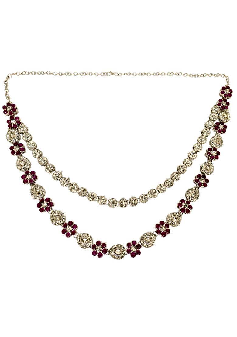Silver Alloy Necklace Set - Indya