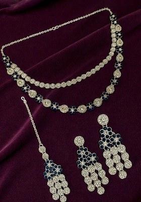Silver Alloy Necklace Set