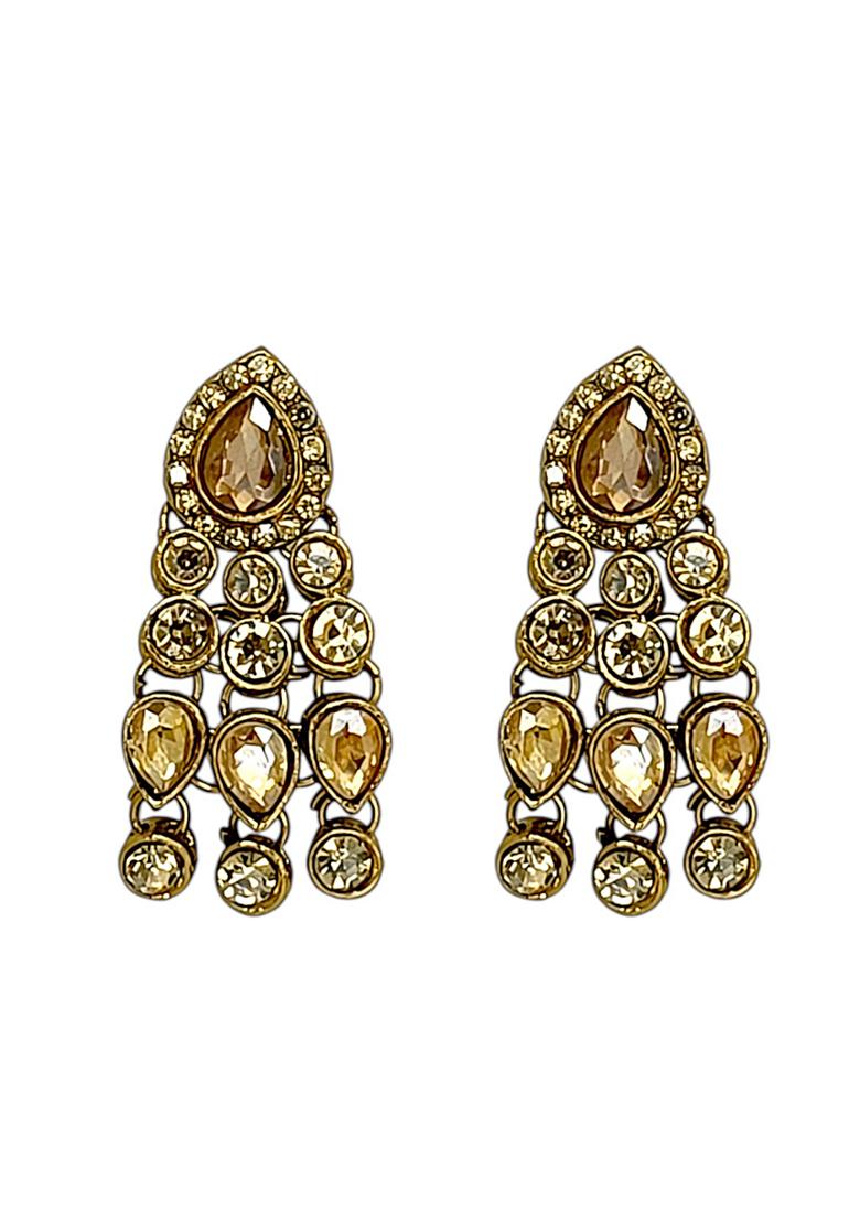 Golden Alloy Necklace Set - Indya