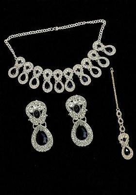 Silver Alloy Necklace Set
