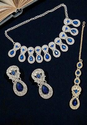 Silver Alloy Necklace Set