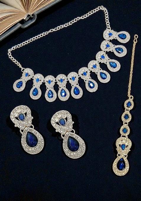 Silver Alloy Necklace Set