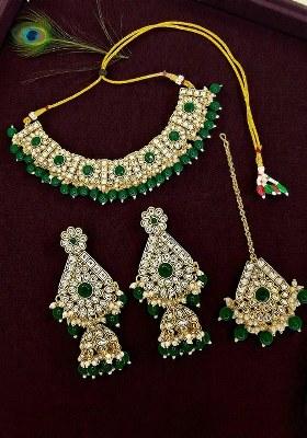 Golden Alloy Necklace Set