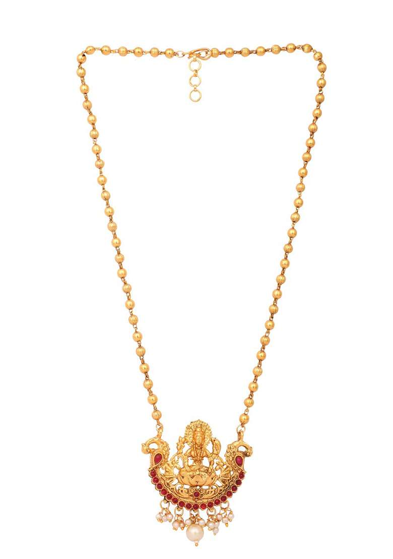 Red Brasso Jewellery Set - Indya