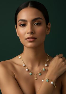 Golden Stainless Necklace Set