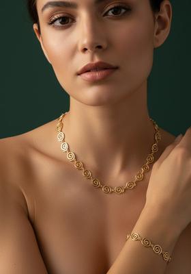 Golden Stainless Necklace Set