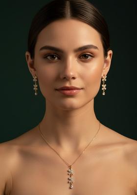 Golden Stainless Necklace Set