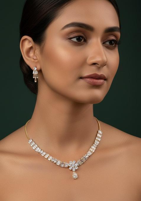 Golden Stainless Necklace Set