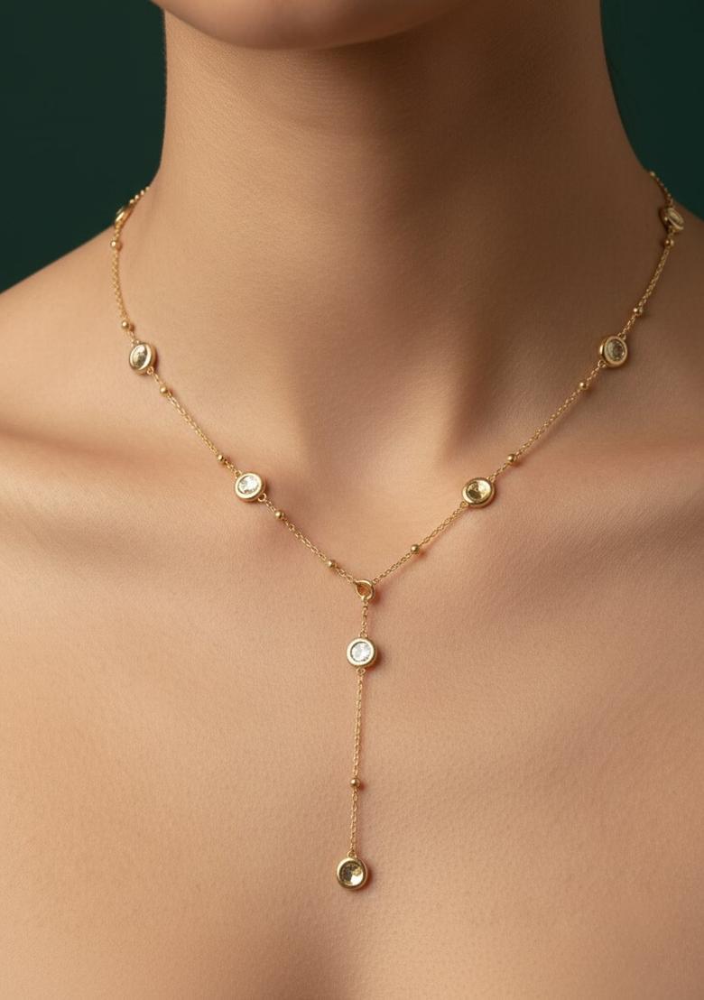 Golden Stainless Necklace - Indya