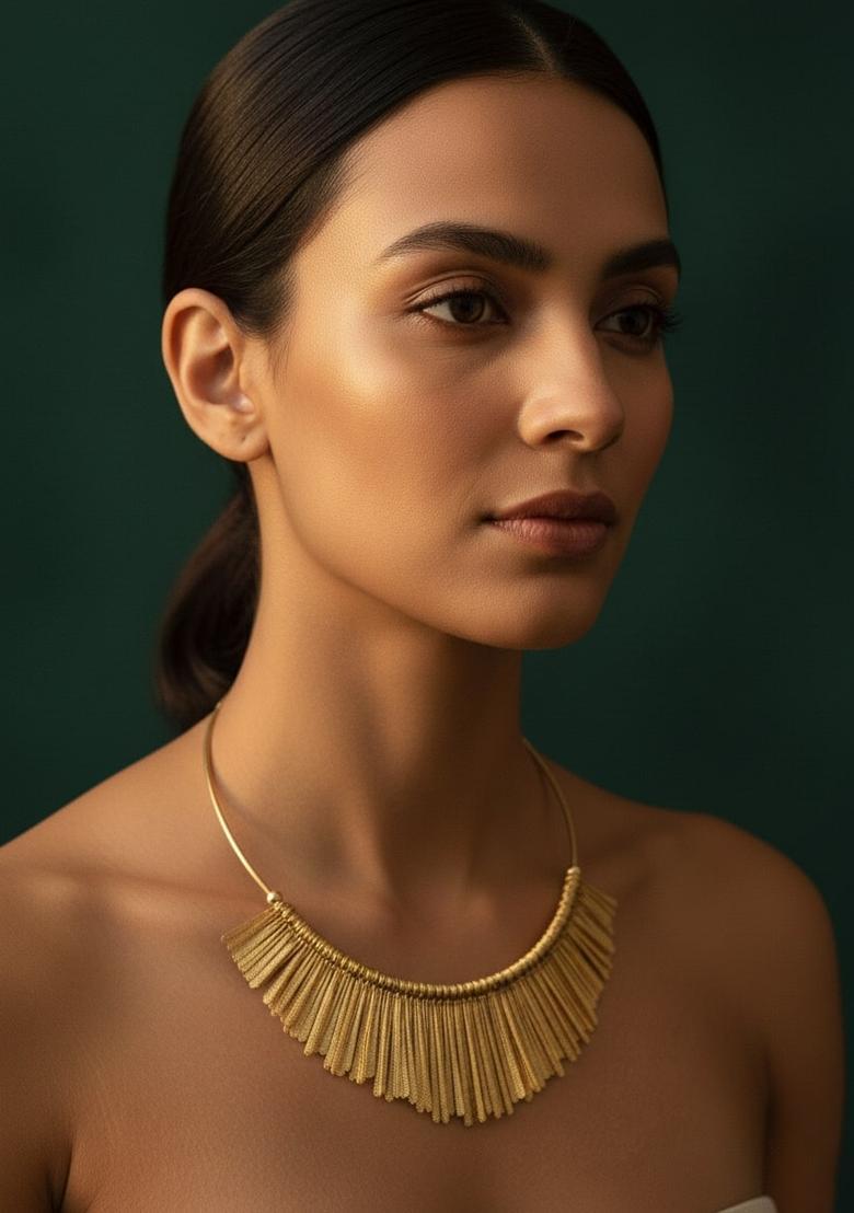 Golden Stainless Necklace - Indya