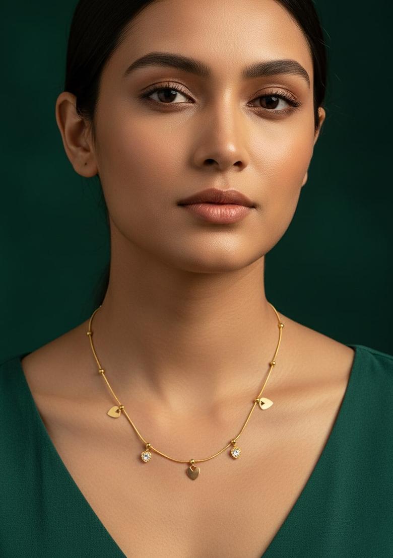 Golden Stainless Necklace - Indya